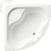 Ravak Vasca angolare Gentiana, dimensioni 150x150 cm, modello CG01000000
