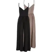 Urban Classics Tuta jumpsuit beige scuro / nero