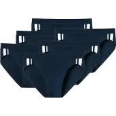 Schiesser Slip blu scuro / bianco