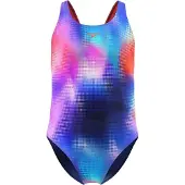 Speedo Kid's Print Leaderback Swimsuit Costume intero Bambini (140, blu)