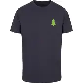 Merchcode Maglietta 'Christmas Vibes' navy / verde chiaro / rosso