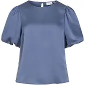 Vila Viellette Round Neck Top A Maniche Corte