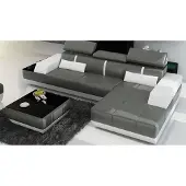 AEA Ledersofa Sofa Couch Wohnlandschaft Ecksofa Garnitur Design Modern Sofa K5015C