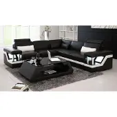 AEA Divani in pelle, imbottiti, con sedute ampie, angolari, design moderno