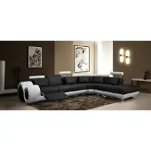 Xl Moebel Gmbh LEDERSOFA LEDERCOUCH ECKSOFA GARNITUR SOFA WOHNLANDSCHAFT SCHWARZ/WEIß