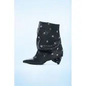 Desigual , Stivali con tacco effetto pelle, Donna, Poliuretano, Nero, 36
