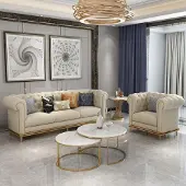 Xl Moebel Gmbh Chesterfield Stoffsofa Couch Polster Sofagarnitur 3tlg. Wohnzimmer Couchtisch