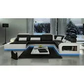 AEA SCHLAFSOFA SOFA GARNITUR WOHNLANDSCHAFT ECKCOUCH ECKSOFA LEDERSOFA mit USB