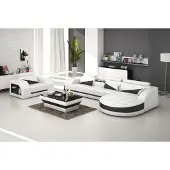 AEA Ledersofa Couch Wohnlandschaft Ecksofa + Sessel Garnitur Design Sofa mit USB