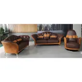 AEA Sofagarnitur 3+2+1 Sitzer Wohnlandschaft Sofa Couch Polster Garnitur Ledersofa