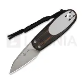 CIVIVI Coltello pieghevole Purr, Orange/Black/White G-10, Stonewash