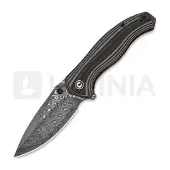 CIVIVI Coltello pieghevole Vyrent Damascus, Black/Tan/Orange G-10