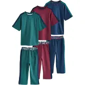 Next Pigiama navy / smeraldo / borgogna