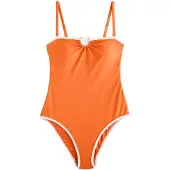 Mint Velvet Costume intero modellante arancione