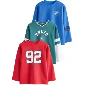 Next Maglietta blu / smeraldo / rosso / bianco