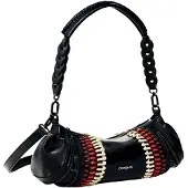 Desigual , Borsa trapuntata media, Donna, Poliuretano, Nero, U