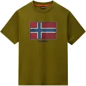 Napapijri Maglietta 'FLAG TIKI' blu / oliva / rosso