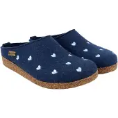 Haflinger Women's Grizzly Cuoricini Pantofole Donna (39, blu)