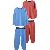 Next Pigiama blu chiaro / rosso ciliegia
