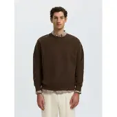 Selected Felpa Uomini Marrone L