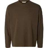 Selected Maglietta A Maniche Lunghe Uomini Marrone L