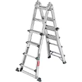 Hailo Scala multifunzione in alluminio Master M100, con 4 gradini