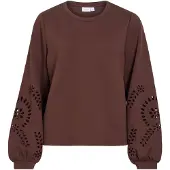 Vila Visandy Round Neck Felpa A Maniche Lunghe