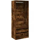 vidaXL Armadio rovere fumé 80x50x200 cm materiale a base di legno