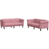 vidaXL Set di divani 2 pz. Set di divani in velluto rosa