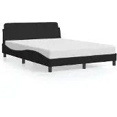 vidaXL Struttura letto "Dover" nera 140x200 cm in velluto