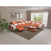 AEA Ledersofa Couch Wohnlandschaft Ecksofa Eck Garnitur Design Modern Sofa G8035D
