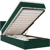 vidaXL Ottomana con materasso verde scuro 80x200 cm in velluto