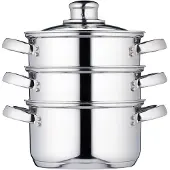 Kitchencraft Vaporiera A Tre Ripiani Acciaio Inossidabile