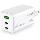 MediaRange Caricabatterie Da Parete Usb-a E Usb-c 100w