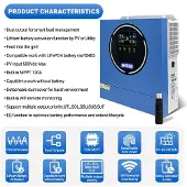 OEM Inverter ibrido solare, doppio uscita, 120A MPPT, modello ANJ-4.2KW-24V-W-Pro, 220-240V