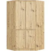 Akord Armadio Angolare 4 Ante In Rovere Artigianale 100X50X180 Cm