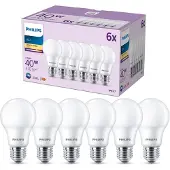 Signify LED E27 4,9W 470lm 2.700K satinato 6x
