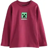 Next Maglietta 'Minecraft' verde / bacca / nero / bianco
