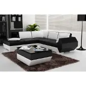 AEA Ecksofa Ledersofa Polster Wohnlandschaft Couch Sofa Eckgarnitur L-Form Weiß