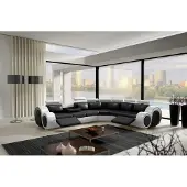 AEA Ecksofa Berlin Eckcouch +USB Polster Wohnlandschaft Eck Garnitur Relaxfunktion
