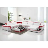 AEA Ledersofa Couch Wohnlandschaft Ecksofa Eck Garnitur Design Modern Sofa G8020