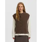 Selected Gilet A Maglia Donne Marrone S