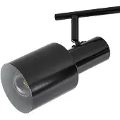 LINDBY Faretto da soffitto Ovelia, nero, 80 cm, a 4 luci, E27