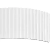 LINDBY Applique Naike, bianca, effetto a coste, gesso, 15 cm