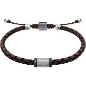Fossil Braccialetto marrone / argento