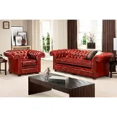 AEA Chesterfield Sofagarnitur Ledersofa 3+2+1 Sitzer Leder Garnitur Polster Couch