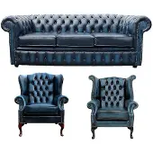 AEA Sofagarnitur Chesterfield Design Set Polster Couch Garnituren Ohrensessel #454