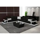 AEA Ledersofa L-Form Couch Wohnlandschaft Ecksofa Garnitur Design Modern Sofa Sofas