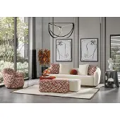AEA Sofagarnitur 41 Sitzer 3x Hockere 5tlg Design Wohnzimmer Komplett Set