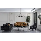 AEA Sofagarnitur 431 Sitzer Schwarz Luxus Modern Garnitur Stoff Gruppe